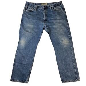 Wrangler Authentic Men's Denim Straight Leg Jeans 40X28 Workwear Outdoor Cowboy